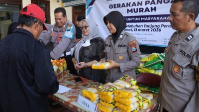 Polres Pelabuhan Tanjung Perak Gelar Gerakan Pangan Murah Serentak, Bantu Masyarakat Jelang Lebaran