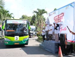 Mudik Aman Berbagi Harapan, PTPN 1 Regional 1 Lepas Tiga Bus Mudik Gratis