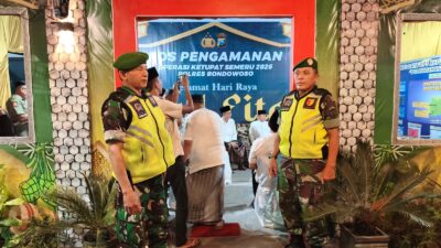 Mudik Aman dan Nyaman, Babinsa Sigap Amankan Pos Pantau Idul Fitri 1447 H di Kec.Maesan