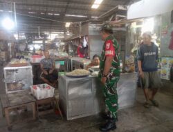 Pasca Lebaran, Babinsa Turun Langsung Pantau Harga Sembako