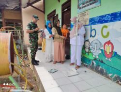 Babinsa dan Nakes Puskesmas Cermee Bersinergi, Warga Bajuran Antusias ke Posyandu