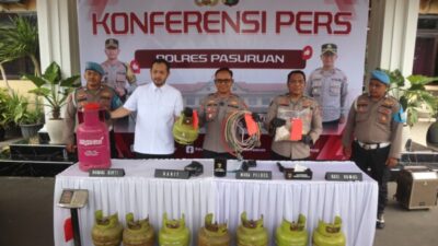 Polres Pasuruan Ungkap Kasus Penyalahgunaan LPG Subsidi, Dua Tersangka Diamankan