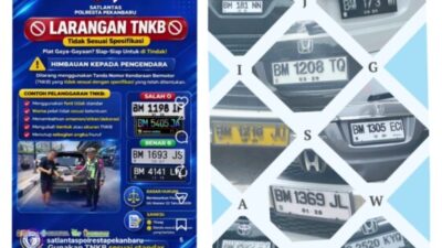 Spanduk Tegas, Jalanan Bebas: TNKB Tak Standar Masih Marak di Pekanbaru