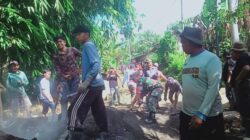 Inspiratif,Babinsa dan Warga Bersatu Bangun Infrastruktur Desa Secara Swadaya