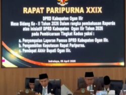 DPRD Ogan Ilir Lanjutkan Sidang Paripurna XXIX dan XXX Masa Sidang II Tahun 2026