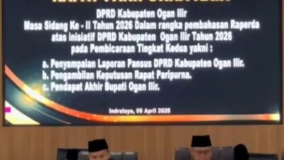 DPRD Ogan Ilir Lanjutkan Sidang Paripurna XXIX dan XXX Masa Sidang II Tahun 2026