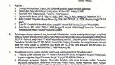 Kasus Pidana “Diparkir” di Kampar: Saat Gugatan Perdata Menghentikan Proses Hukum