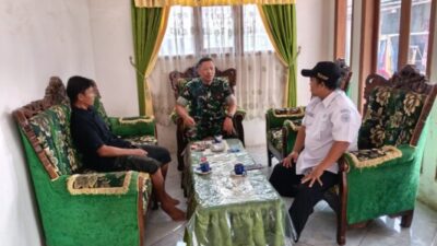 Babinsa Grujugan Aktif Komsos Bersama PPL dan Kelompok Tani, Bahas Pemutakhiran Data Pupuk Subsidi