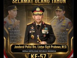 Ketua KAKI Jatim Ucapkan Selamat Ulang Tahun Ke-57 Kapolri Jenderal Listyo Sigit Prabowo Semoga Selalu Sehat Sukses Berkah Umur