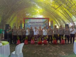 Dukung Gerakan Indonesia Asri, Polres Pasuruan Tebar 6.000 Benih Ikan dan Bagikan Bibit Pohon