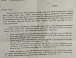DPP LSM KPB Layangkan Surat Klarifikasi Dugaan Anggaran Utilitas Miliaran di Disdik Riau, Respons Admin: Petugas Surat Sedang Cuti