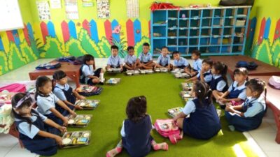 Murid TK Dharmakusuma 02, Terima 37 Paket MBG dari SPPG Gunung Anyar