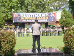 Kapolres Bondowoso Pimpin Latihan Sispam Mako untuk Antisipasi Ancaman Darurat