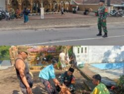Babinsa Koramil 0822/11 Tapen: Kawal Sholat Idul Adha dan Penyembelihan Qurban, Warga Mrawan Beri Apresiasi