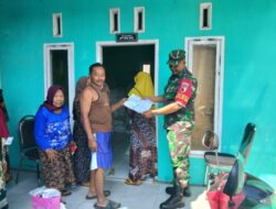 Pastikan Tepat Sasaran, Babinsa Pejagan Dampingi Distribusi Bantuan Pangan Nasional