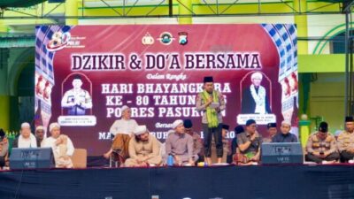 Dzikir dan Doa Bersama Hari Bhayangkara ke-80, Ribuan Jamaah Padati Masjid Agung Bangil