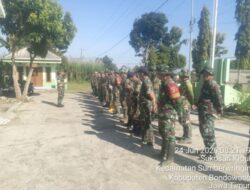 Perkuat Disiplin dan Jiwa Korsa, Kapten Cku Rudi Pimpin Apel Pagi dan Korve Marseling Yon TP di Sumberwringin