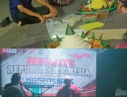 POTONG TUMPENG BERSAMA SEDULUR NGGEDABRUS MERIAHKAN HUT RI DI DUSUN RESOMULYO GENTENG WETAN