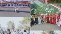 TAMPIL MEMUKAU, SMP NEGERI 3 GENTENG SUKSES IKUTI PAWAI BUDAYA HUT RI KE-81