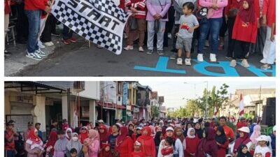 Meriahkan HUT RI ke-81 Desa Kedendari Ribuan Warga Tumplek Blek Ikuti Jalan Sehat