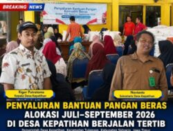 Penyaluran Bantuan Pangan Beras Alokasi Juli–September 2026 di Desa Kepatihan Berjalan Tertib