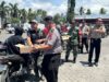 Antisipasi Antrian Panjang BBM, Polsek Jajaran Polres Bondowoso Bagikan Air Minum Gratis ke Warga
