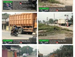 Proyek Tol Pekanbaru-Rengat di Karya Indah Dipertanyakan, Truk Material HKI Tebar Debu, Pedagang Mengeluh