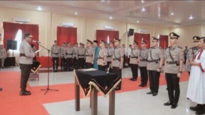 Kapolres Kampar Pimpin Sertijab, Kasat Binmas dan Enam Kapolsek Berganti