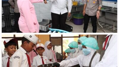 Pastikan Higienis, Kapolres Malang Cek Pilot Project MBG Konsep Prasmanan