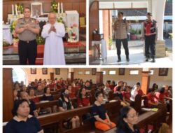 Perkuat Toleransi dan Kondusifitas, Kapolres Bondowoso Tinjau Pengamanan ‘Minggu Kasih’ di Gereja St. Yohanes Penginjil