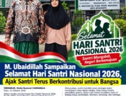 M. Ubaidillah Sampaikan Selamat Hari Santri Nasional 2026, Ajak Santri Terus Berkontribusi untuk Bangsa