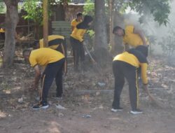 Wujudkan Lingkungan Asri, Polres Bondowoso Gelar Aksi Green Policing di Aspol Perintis