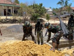 Progres 20 Persen, Pembangunan Rutilahu Dahlawi oleh Satgas TMMD ke-130 Terus Dikebut di Desa Jarin